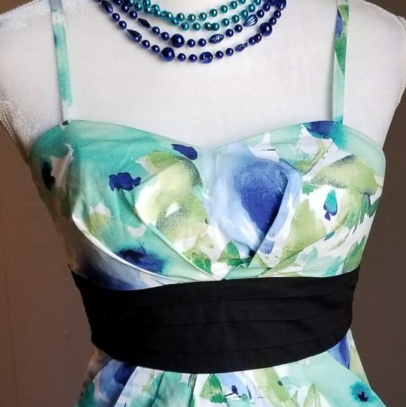 Gorgeous water color print spaghetti strap dress - Picture 5 of 8